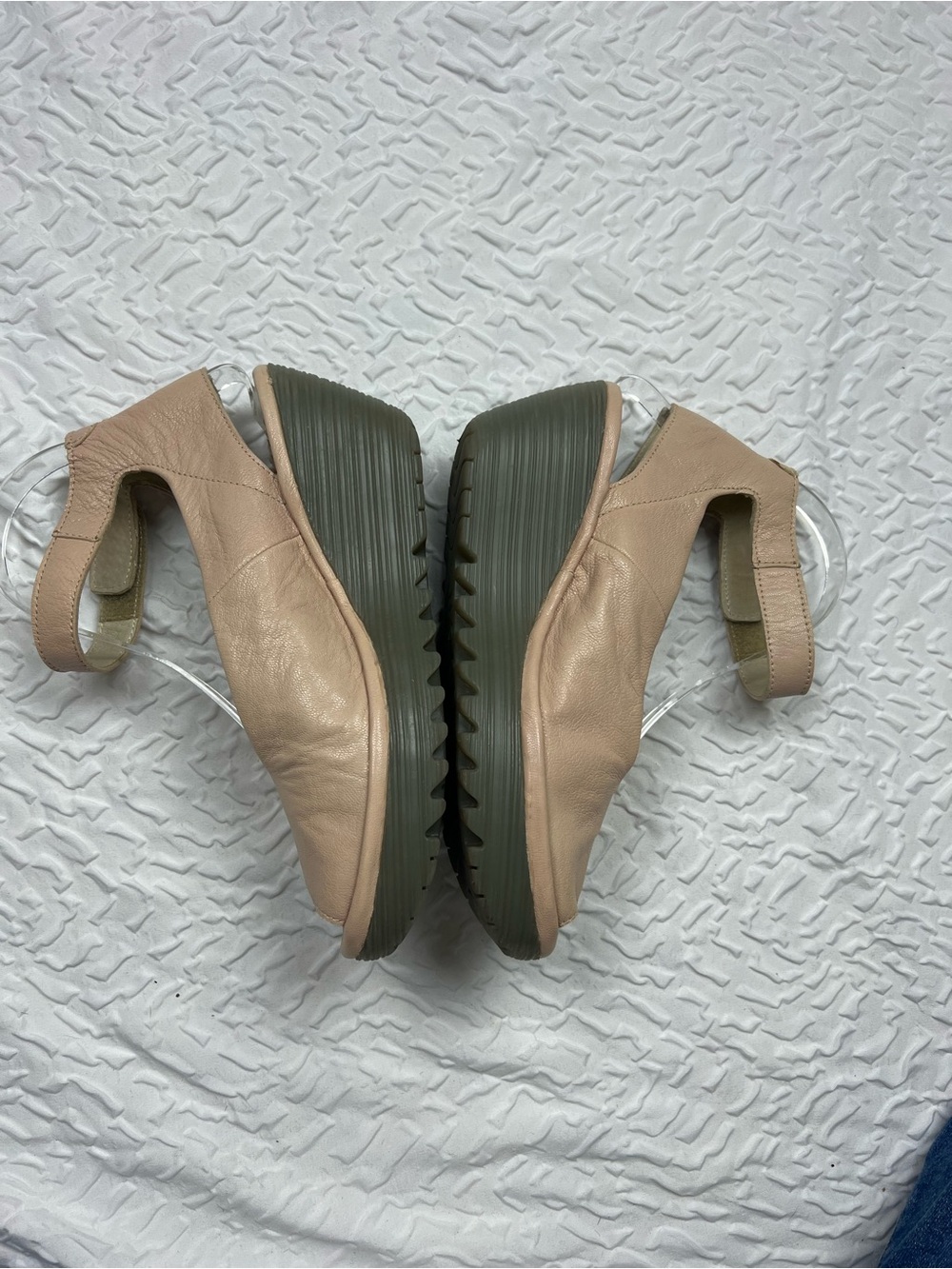 Fly London Yala Wedge Peep Toe Sandals Women’s Sandals 38 Cream - Picture 5 of 14